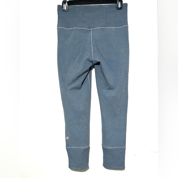 Lululemon Wunder Under Crop 23" Ribbed Washed Moon Blue 6 - Picture 6 of 7